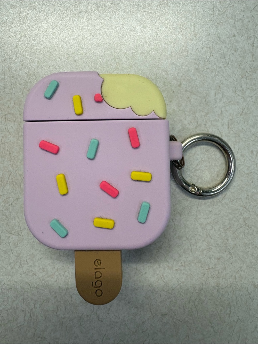Lilac Ice Cream Sprinkles AirPods Case with Keyring